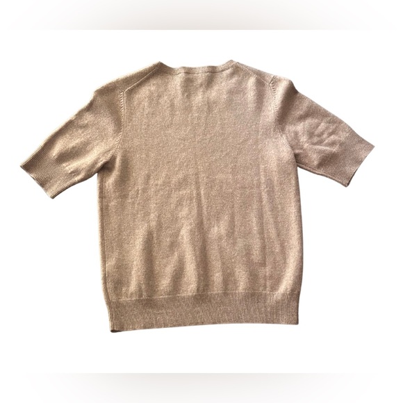 Repeat Cashmere Short Sleeve Organic Cashmere Sweater NWOT | Taupe | Size S (38) - Picture 3 of 6
